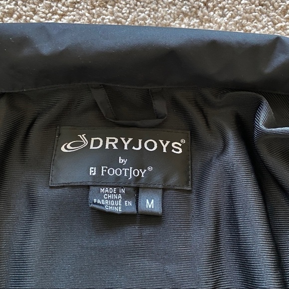 Footjoy FJ Dryjoys Lined Full Zip Golf Windbreaker Rain Jacket Mens M Blue/Black - Picture 9 of 16